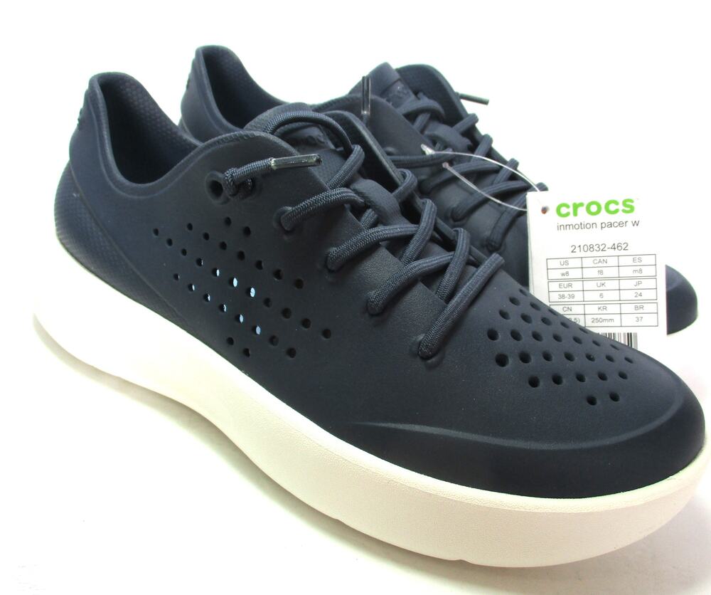 New CROCS Inmotion Pacer Blue Sneakers Casual Shoes Women Sz 8
